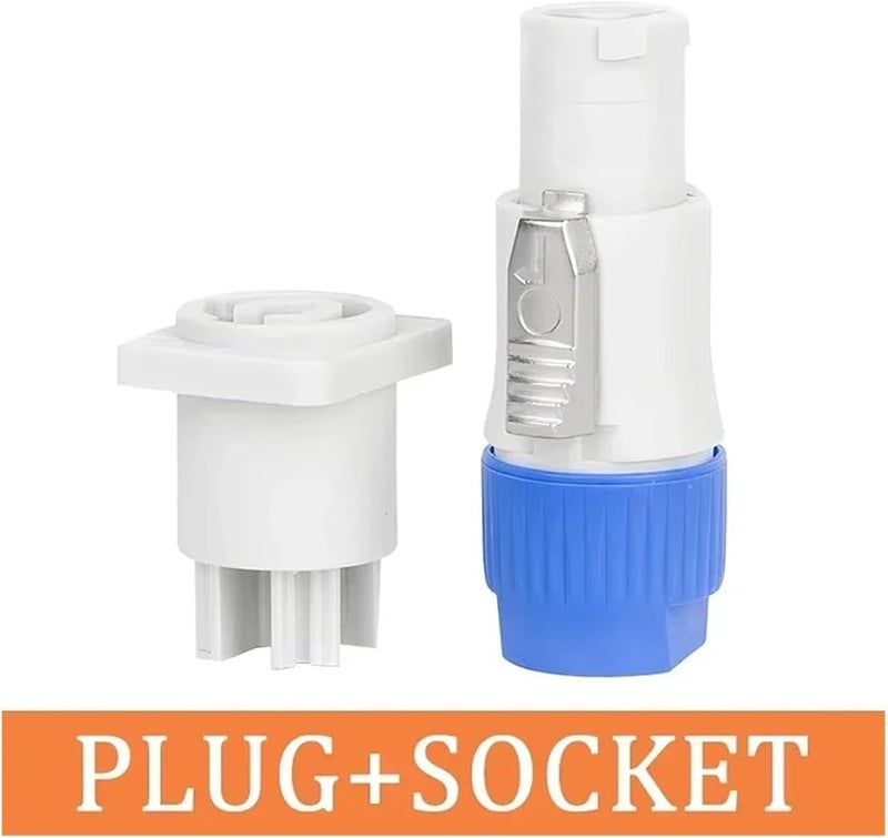 5 Pcs White Whole 3 Pin AC Powercon Connector Male Plug NAC3FCA NAC3FCB 20A 250V for Stage Lighting LED Screens - Image 2